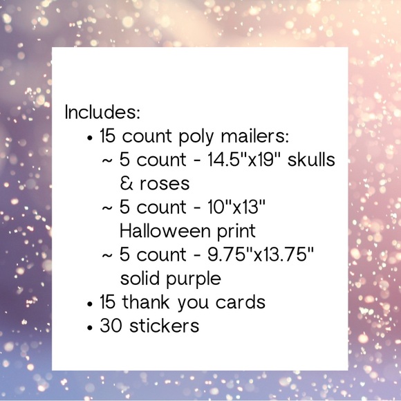 Halloween poly mailers bundle of 15 - plus mystery thank you cards & stickers - Picture 8 of 8